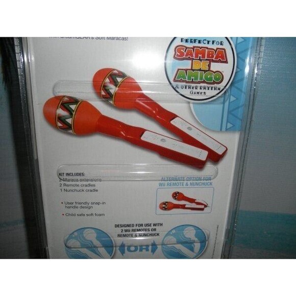 (SET OF 2) NEW BY DREAMGEAR, SOFT MARACAS FOR NINTENDO Wii RED - Picture 7 of 12
